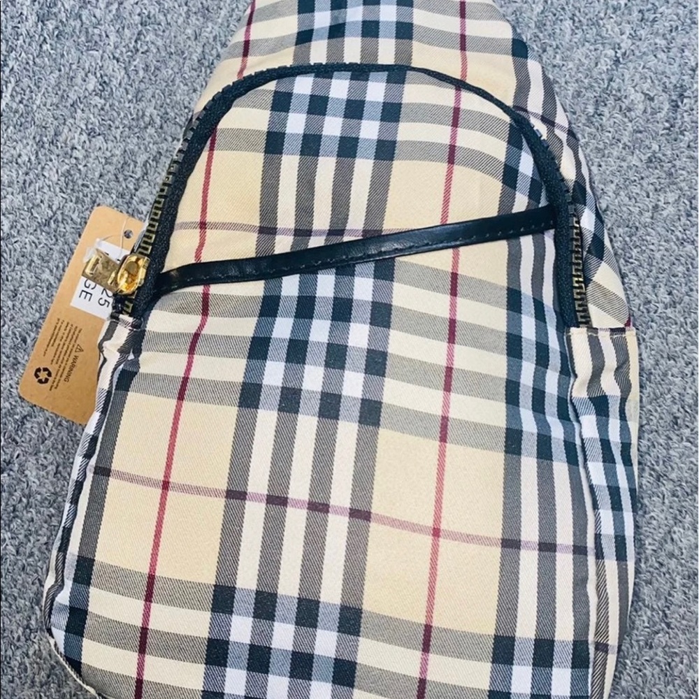 Plaid Sling Backpack